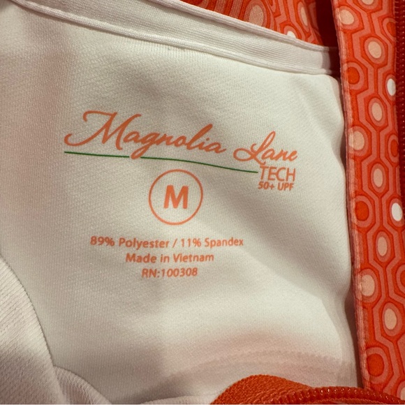 Masters Women Magnolia Lane Coral Patterned Golf Quarter-Zip Pullover UPF 50+ M - Picture 5 of 7